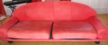 Nubuck sofa.